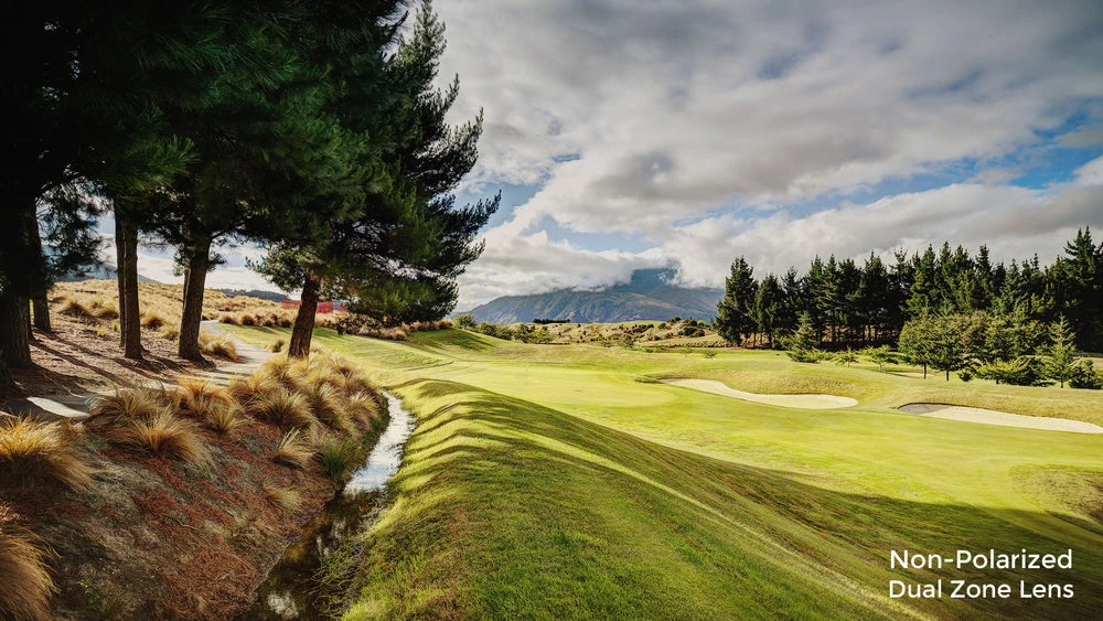 Original Technology page golf course through non-polarized Dual Zone lenses