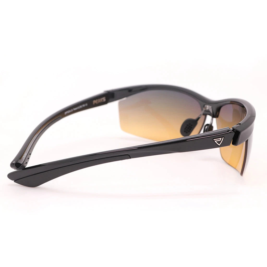 GX5 sunglasses in Gloss black, side and temple view