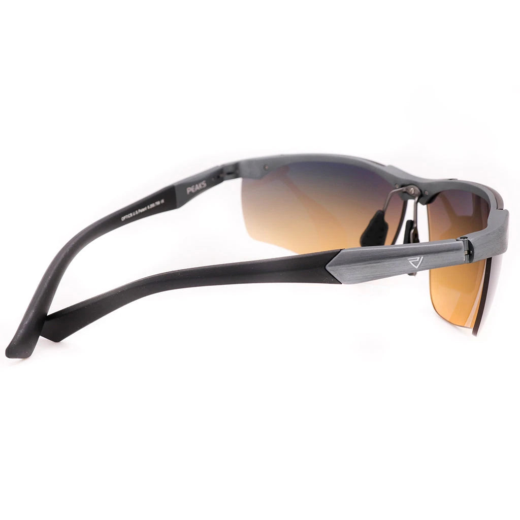 SL9 sunglasses in Gunmetal, side and temple view