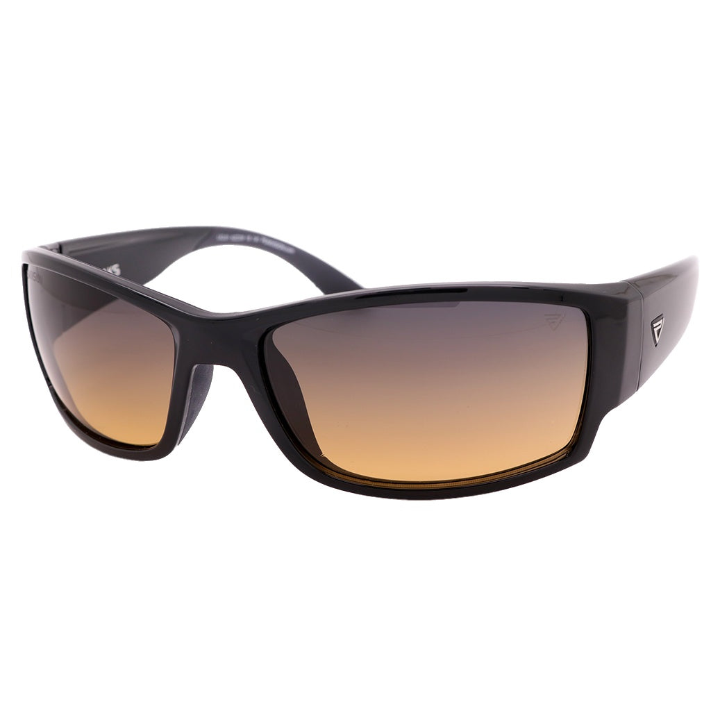 Front view of LX2 sunglasses in black, featuring full-framed sports-wrap design crafted from lightweight and durable Grilamid TR90.#color_black